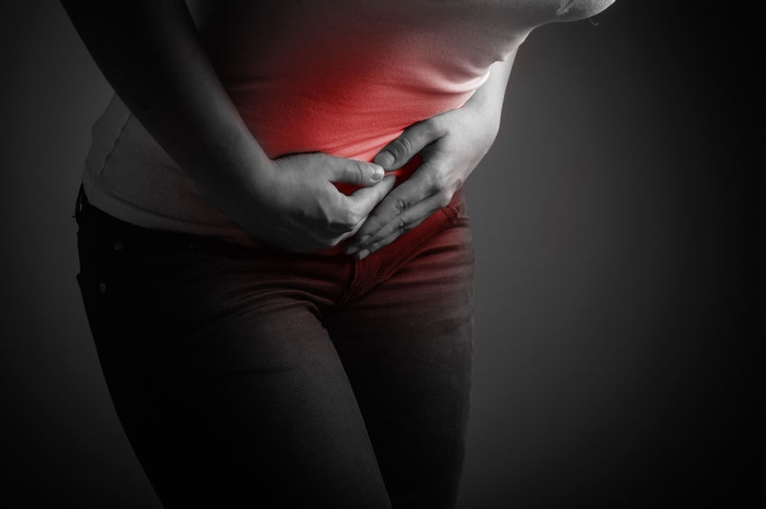 lady abdominal pain